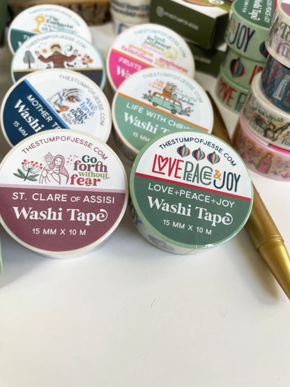 St. Clare of Assisi Washi Tape | 15mm x 10m