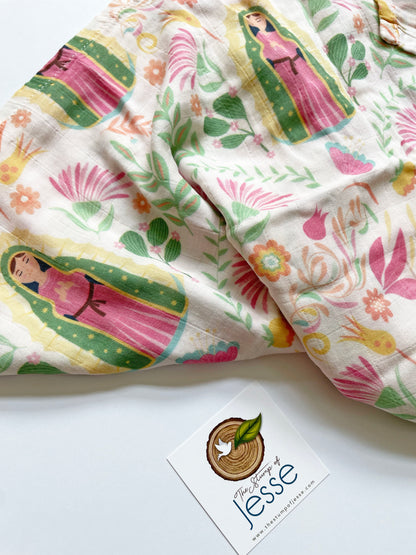 Our Lady of Guadalupe Muslin Deluxe Swaddle