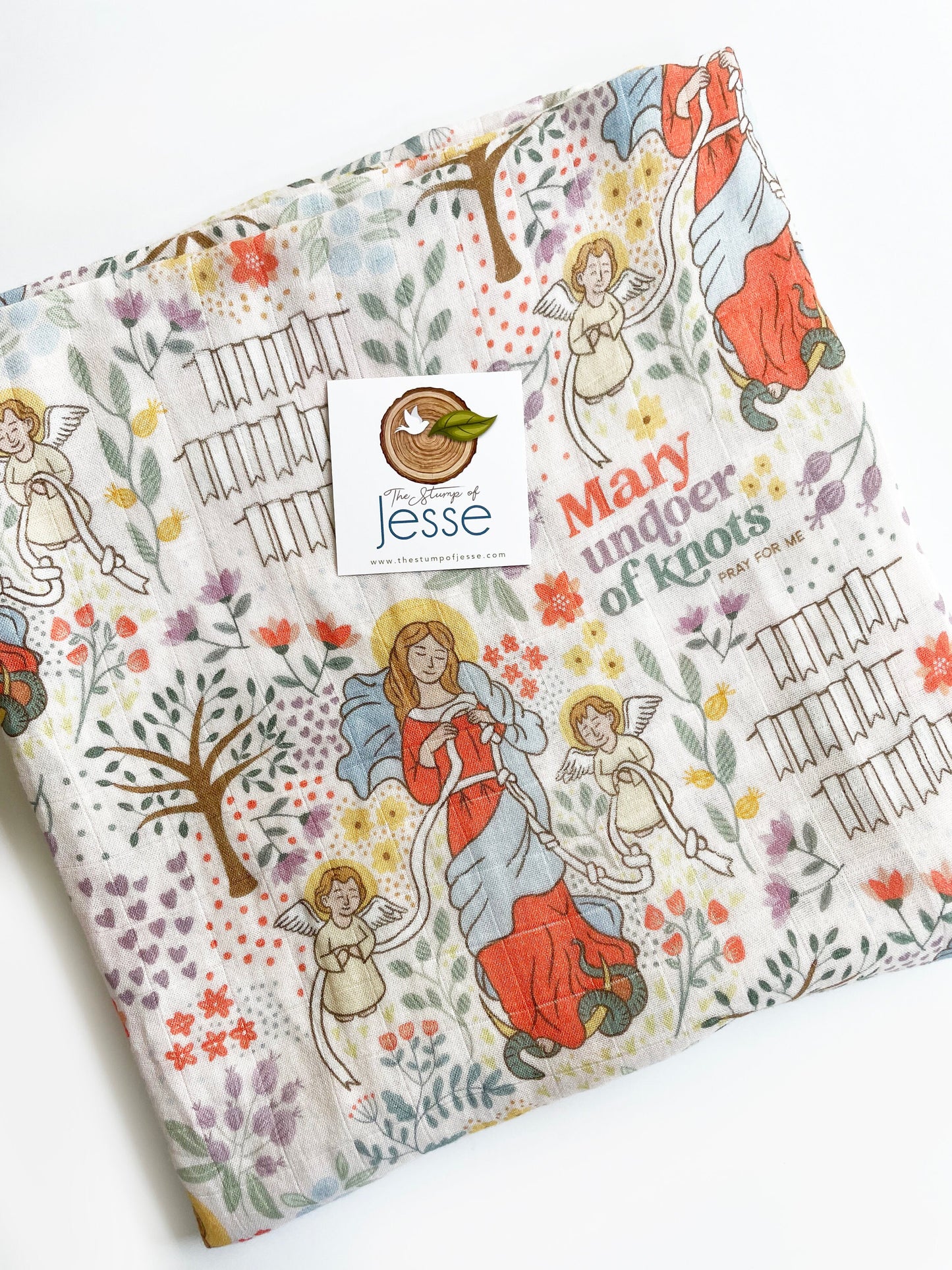 Mary Undoer of Knots Deluxe Baby Swaddle