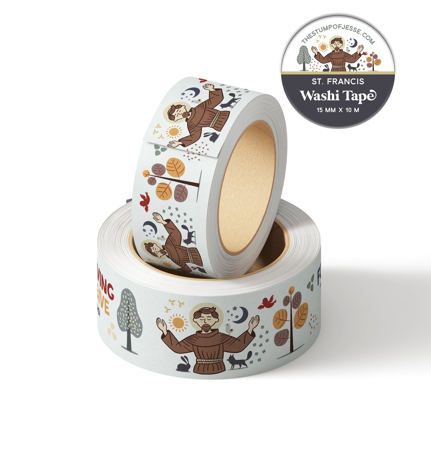 St. Francis of Assisi Washi Tape | Catholic | 15mm x 10m