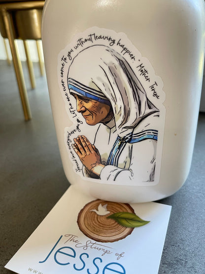 Mother Teresa of Calcutta Spread Love Waterproof Sticker