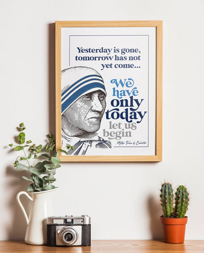 Mother Teresa of Calcutta digital print | Catholic decor | Confirmation gift | communion | Saint | Let us begin | digital download