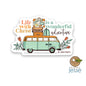 Life with Christ is a Wonderful Adventure Waterproof sticker | St. John Paul II