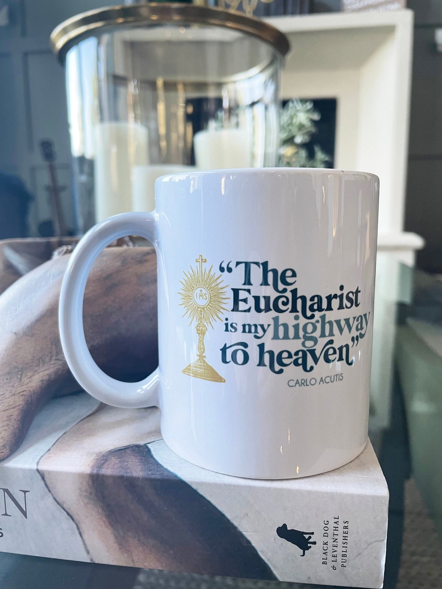 The Eucharist is my Highway to Heaven White Ceramic Mug | Carlo Acutis | Catholic gift | confirmation | first communion |