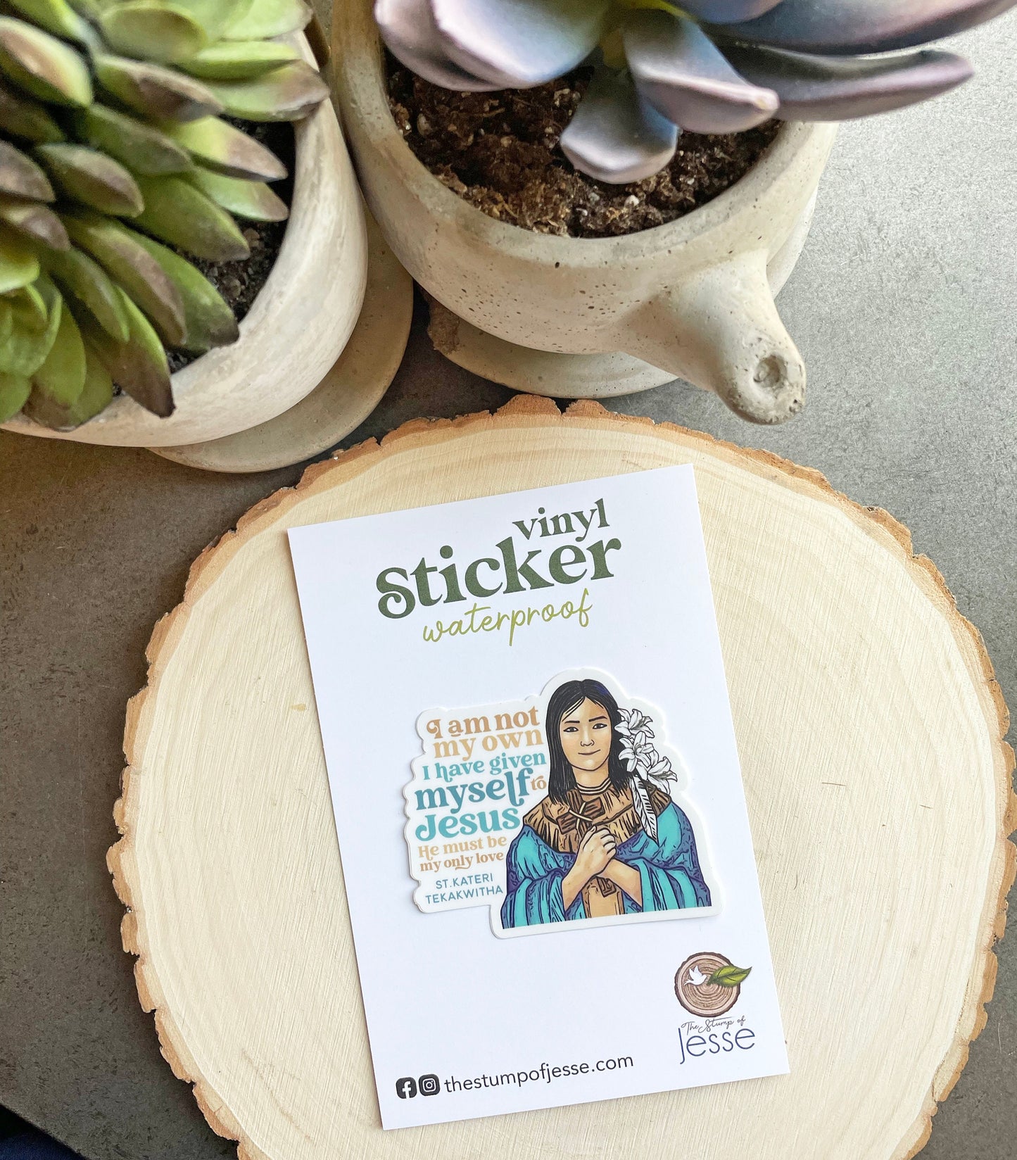 St. Kateri  Tekakwitha Waterproof Sticker