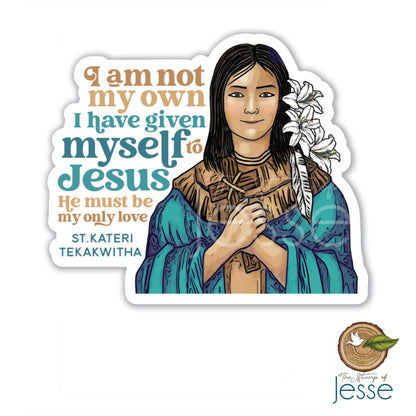 St. Kateri  Tekakwitha Waterproof Sticker