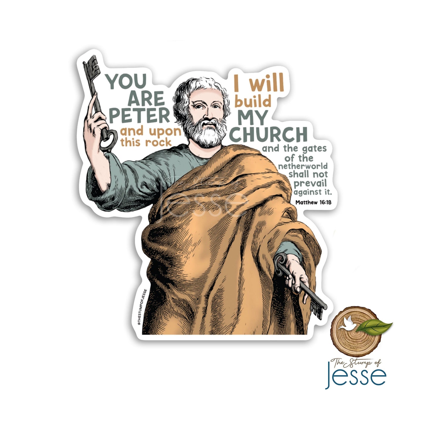 St. Peter Apostle Waterproof Sticker