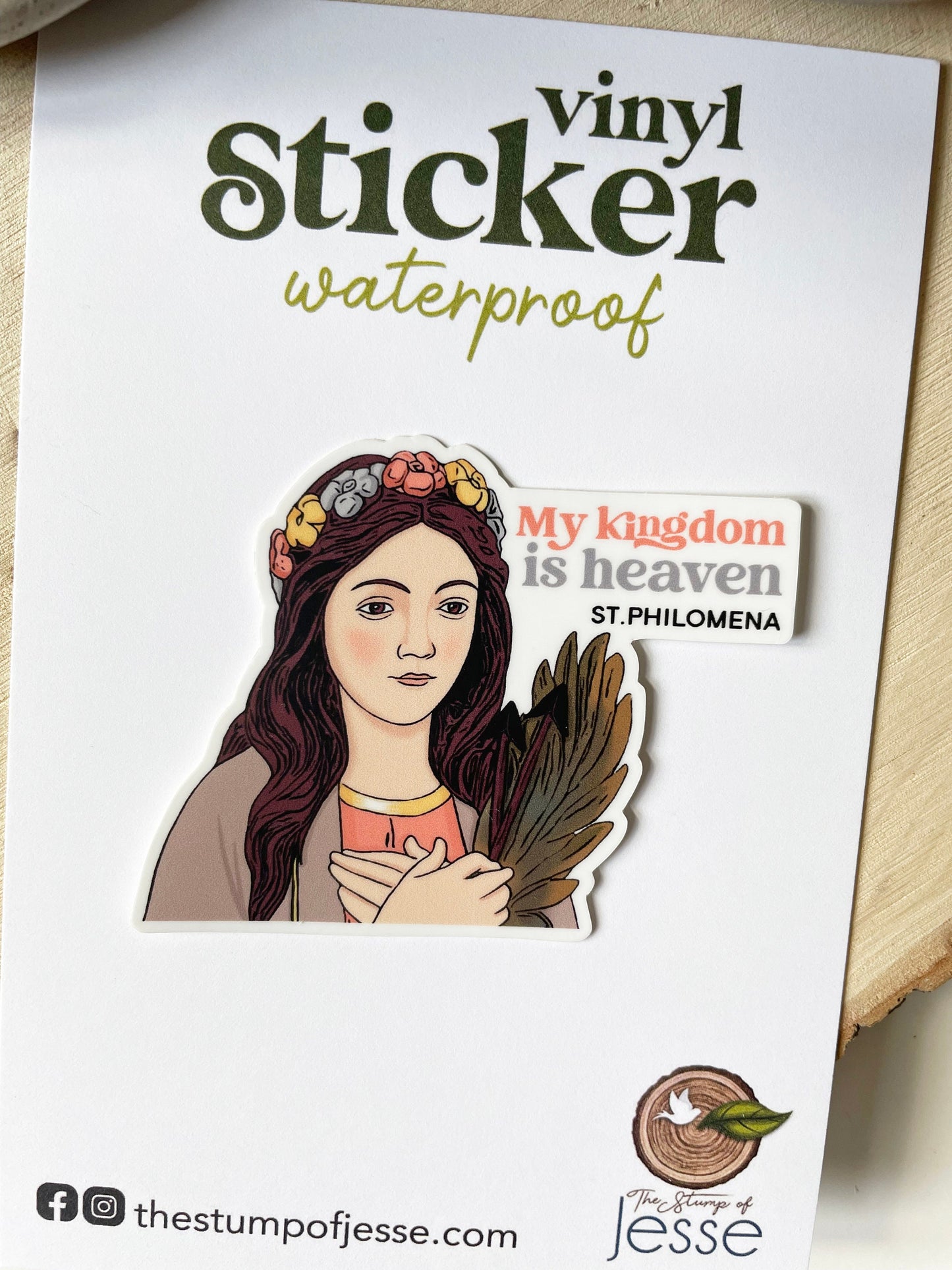 St. Philomena Waterproof Sticker