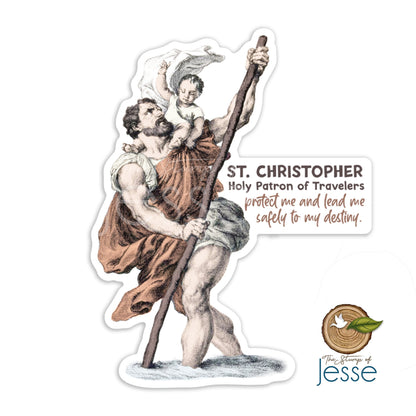 St. Christopher Patron of Travelers Waterproof Sticker