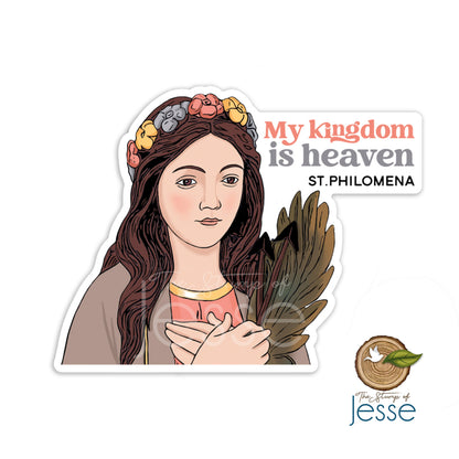 St. Philomena Waterproof Sticker