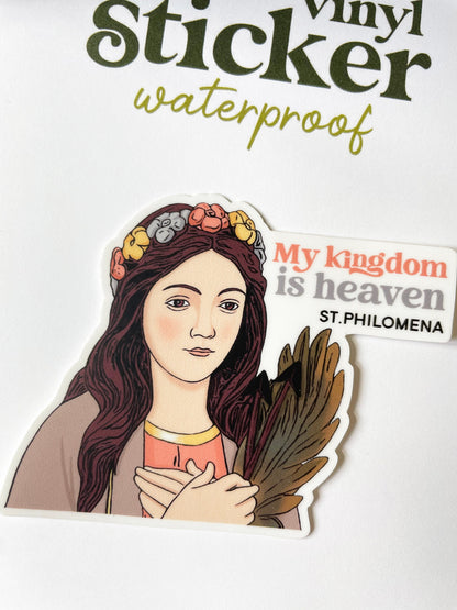 St. Philomena Waterproof Sticker