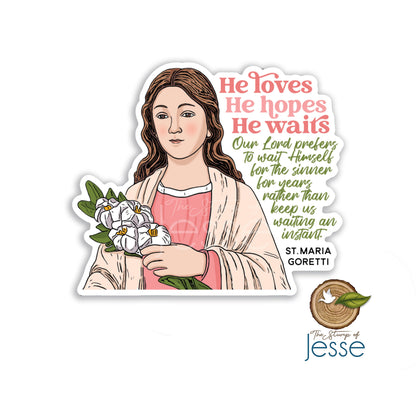 St. Maria Goretti Waterproof Sticker