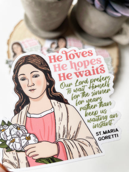 St. Maria Goretti Waterproof Sticker