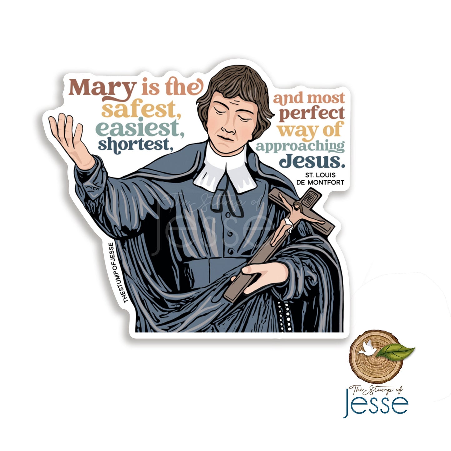 St. Louis de Montfort Waterproof Sticker