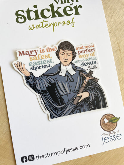 St. Louis de Montfort Waterproof Sticker