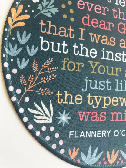 Flannery O'Connor Instrument of God Mouse Pad