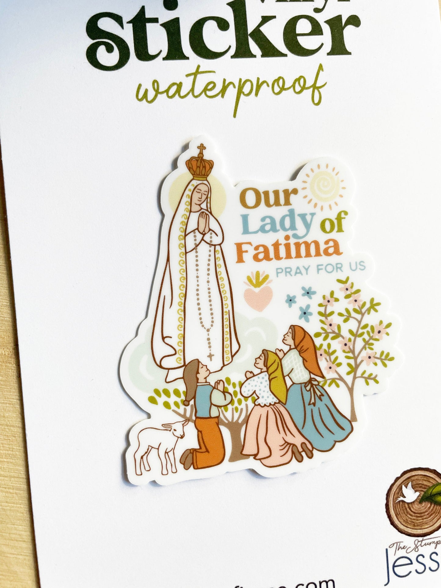 Our Lady of Fatima Waterproof Sticker