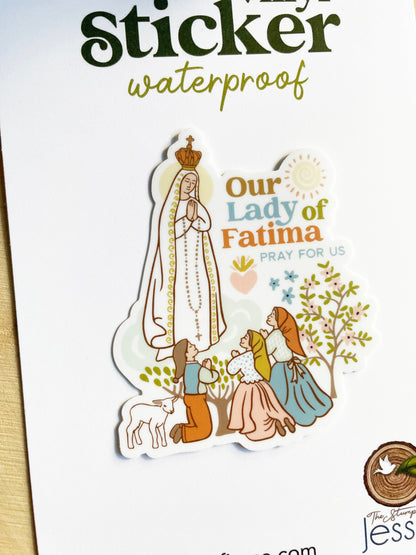 Our Lady of Fatima Waterproof Sticker