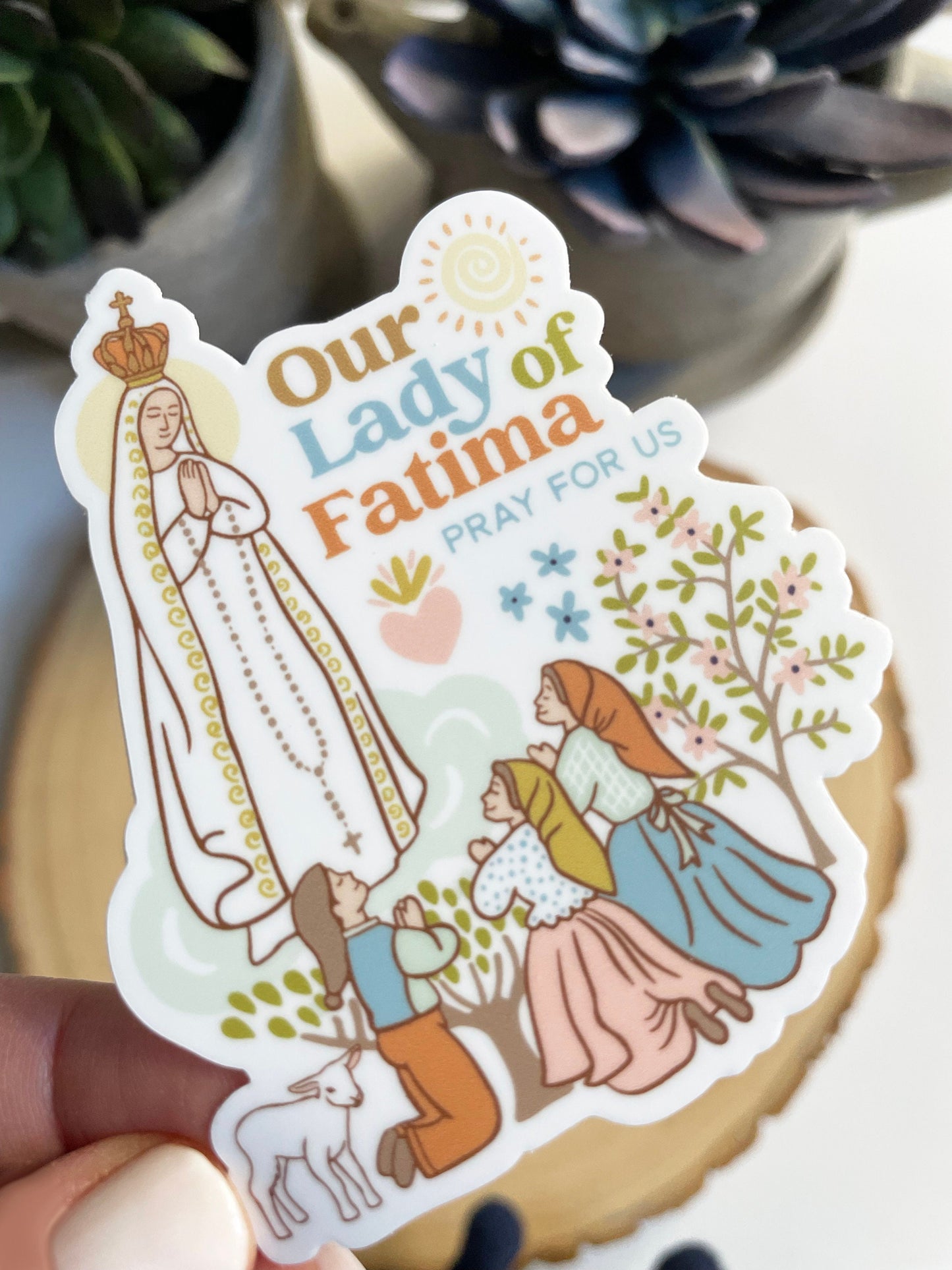 Our Lady of Fatima Waterproof Sticker