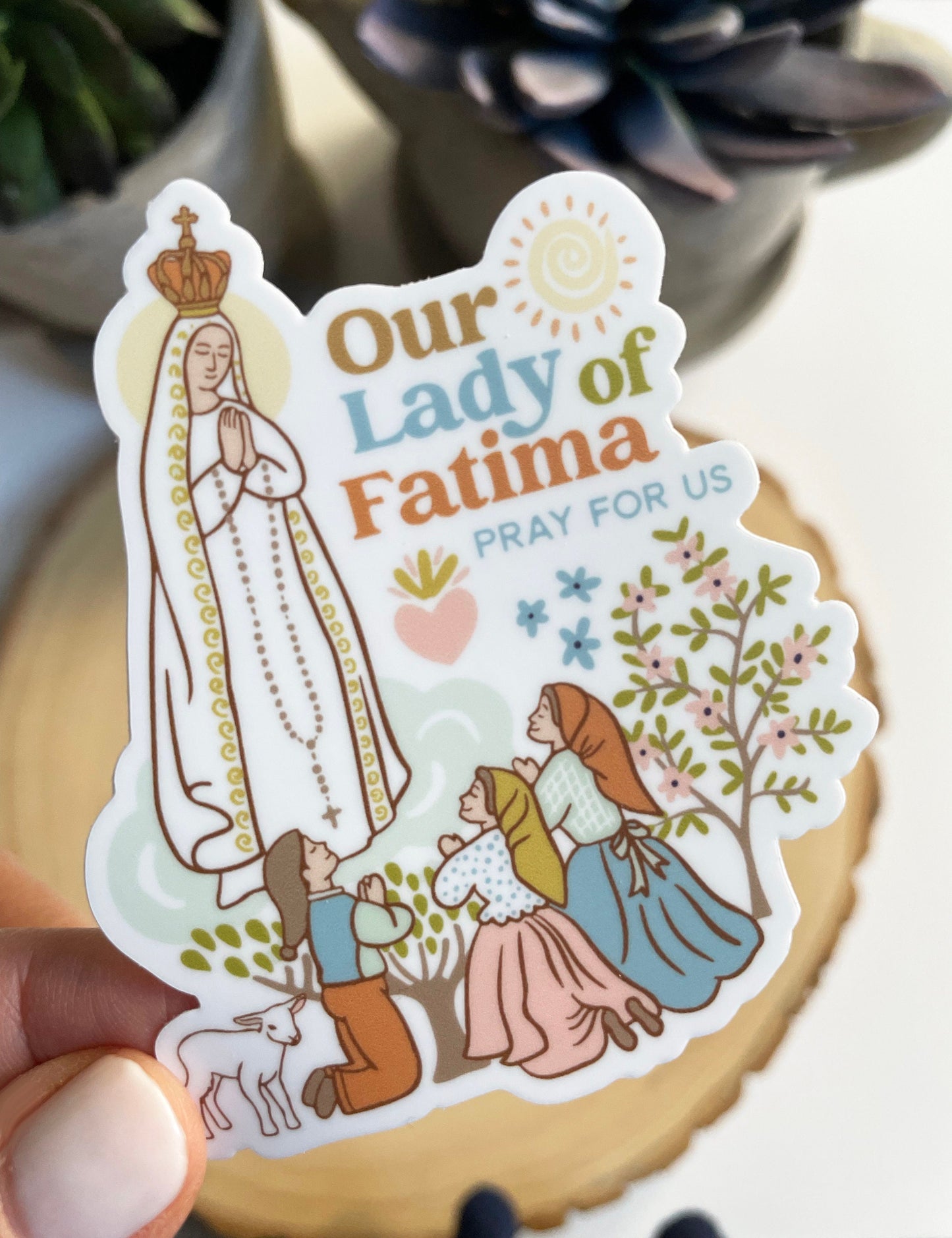 Our Lady of Fatima Waterproof Sticker