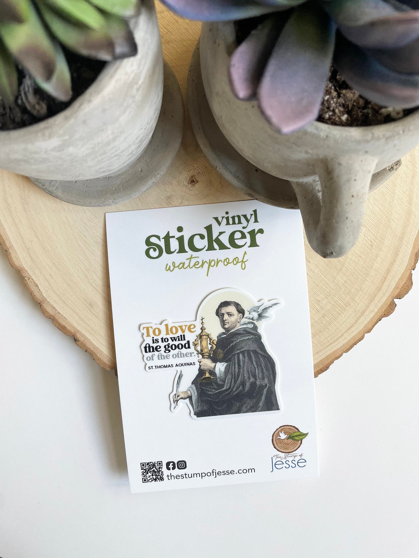 St. Thomas Aquinas Catholic Waterproof Sticker