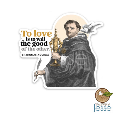 St. Thomas Aquinas Catholic Waterproof Sticker